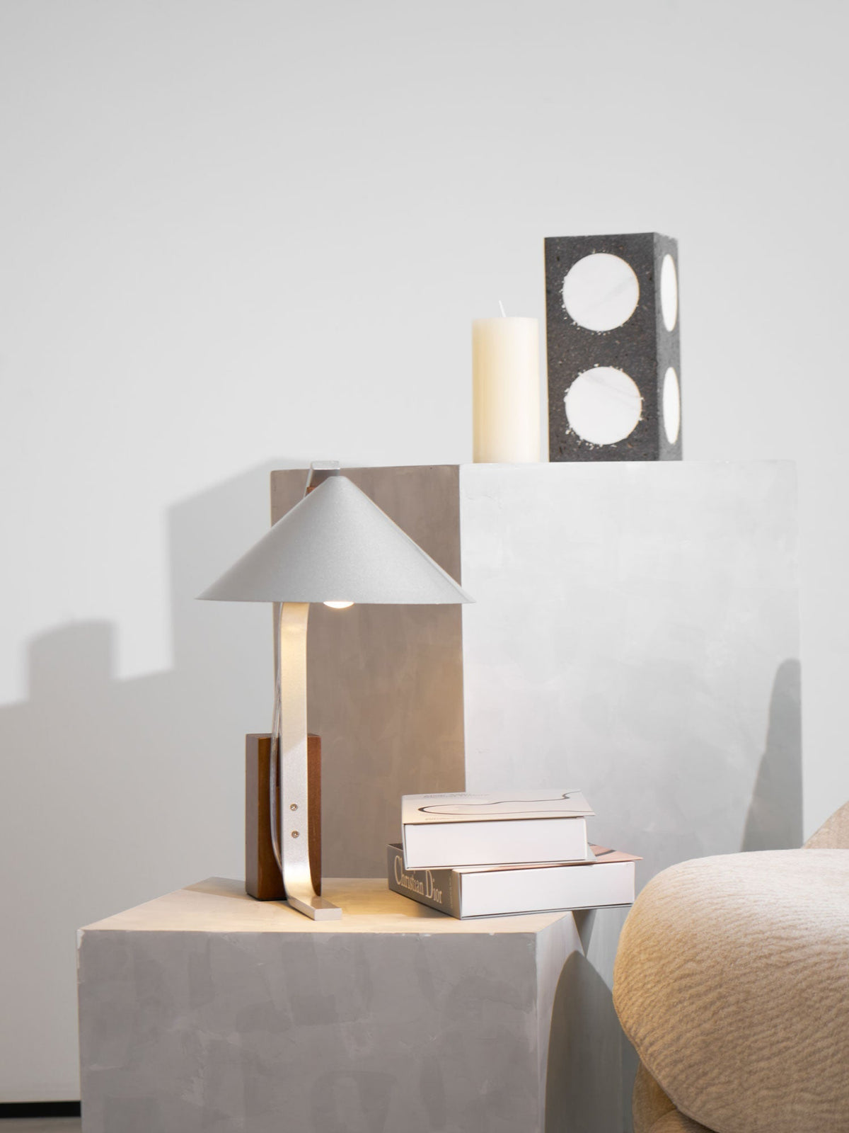 Angle Timber Table Lamp