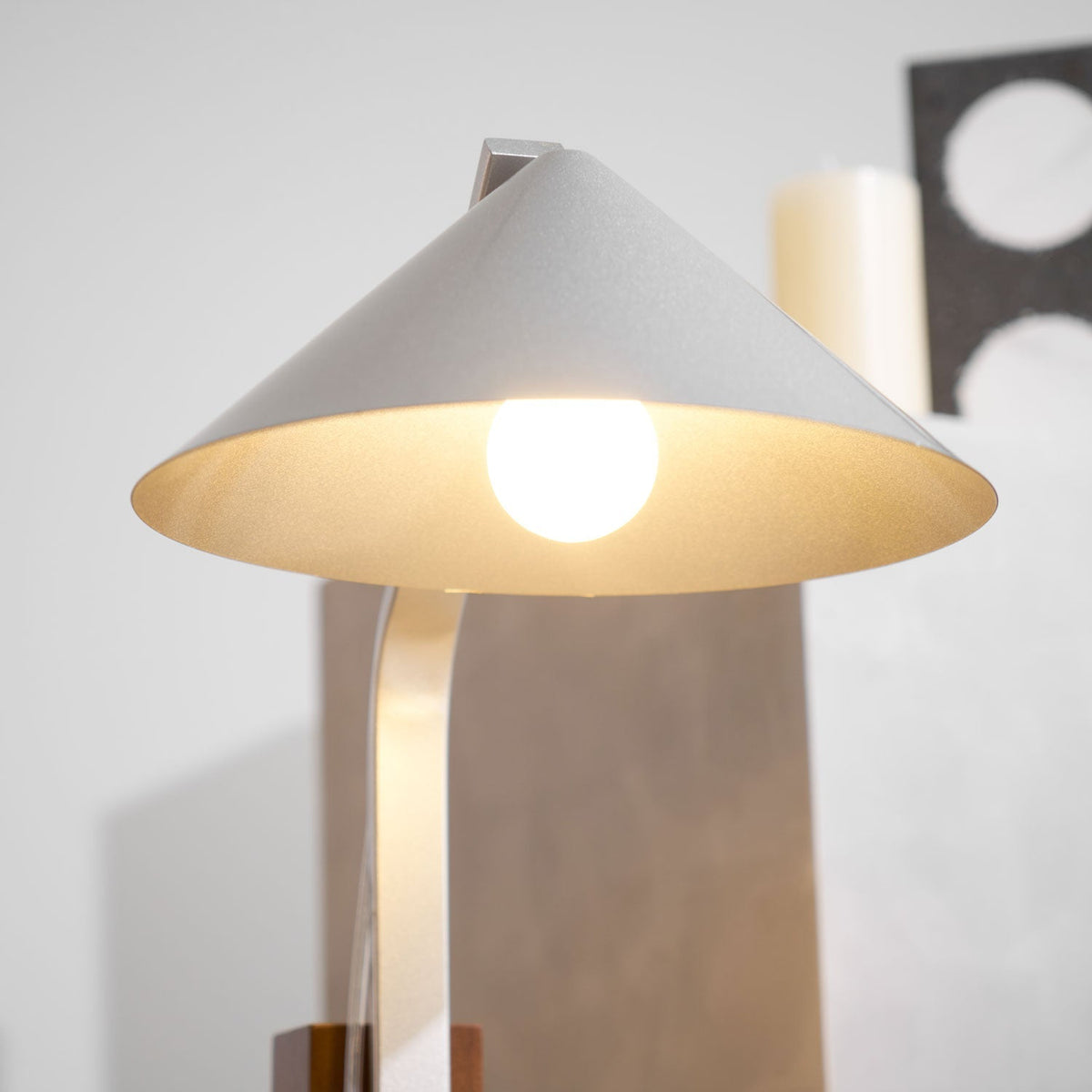 Angle Timber Table Lamp