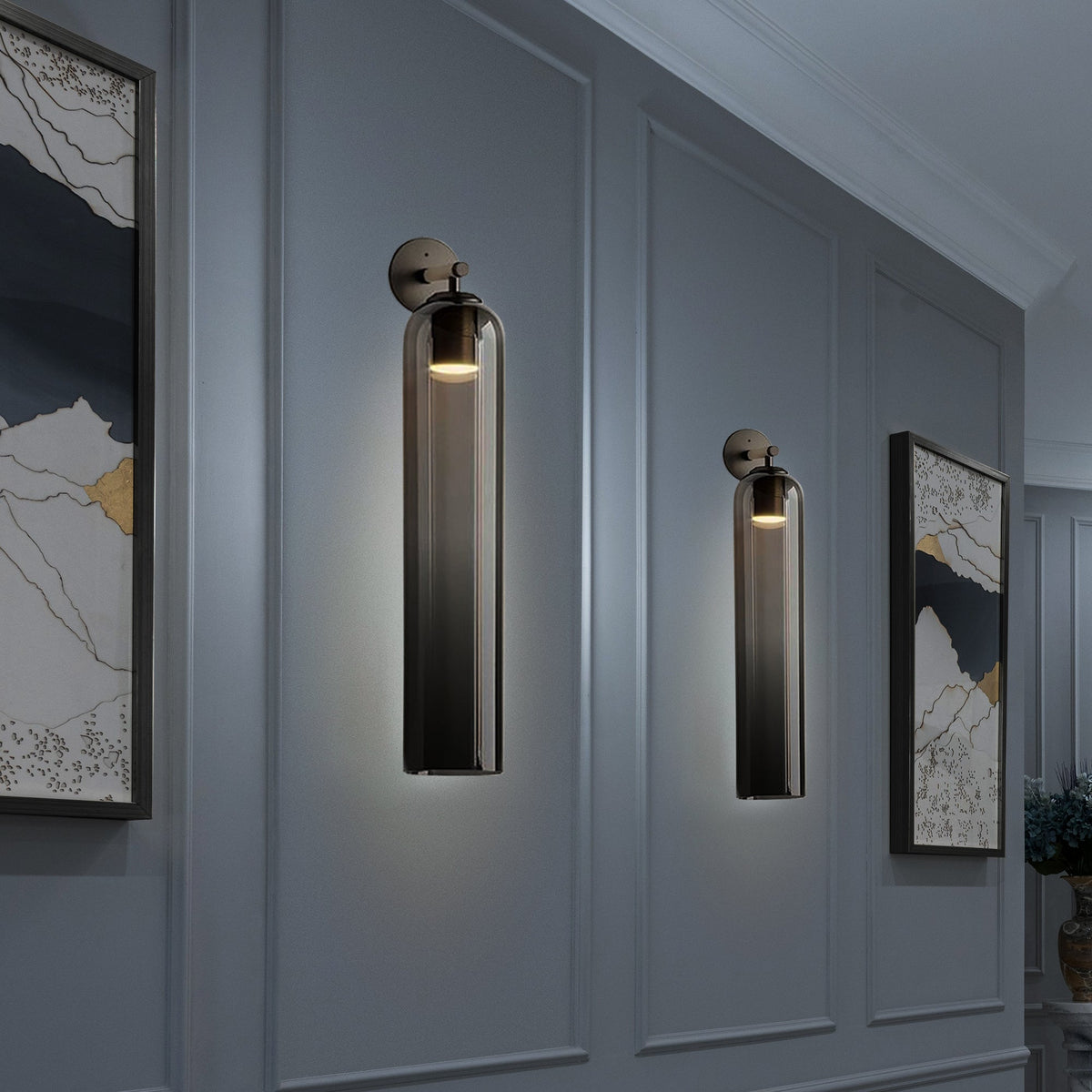 Clear Column Wall Light