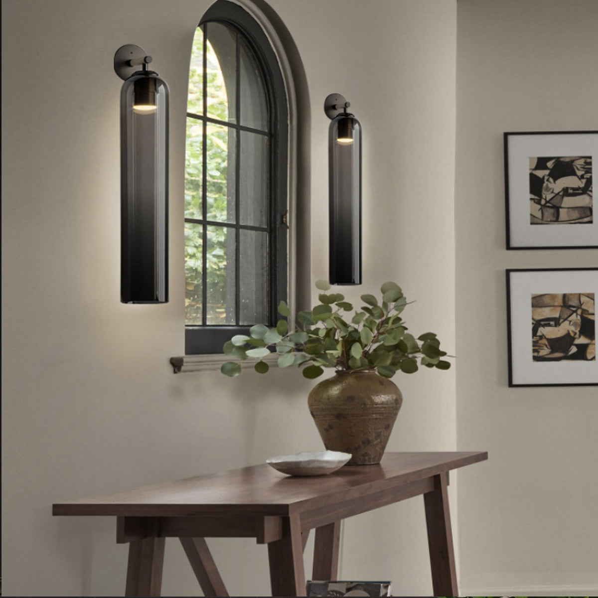 Clear Column Wall Light