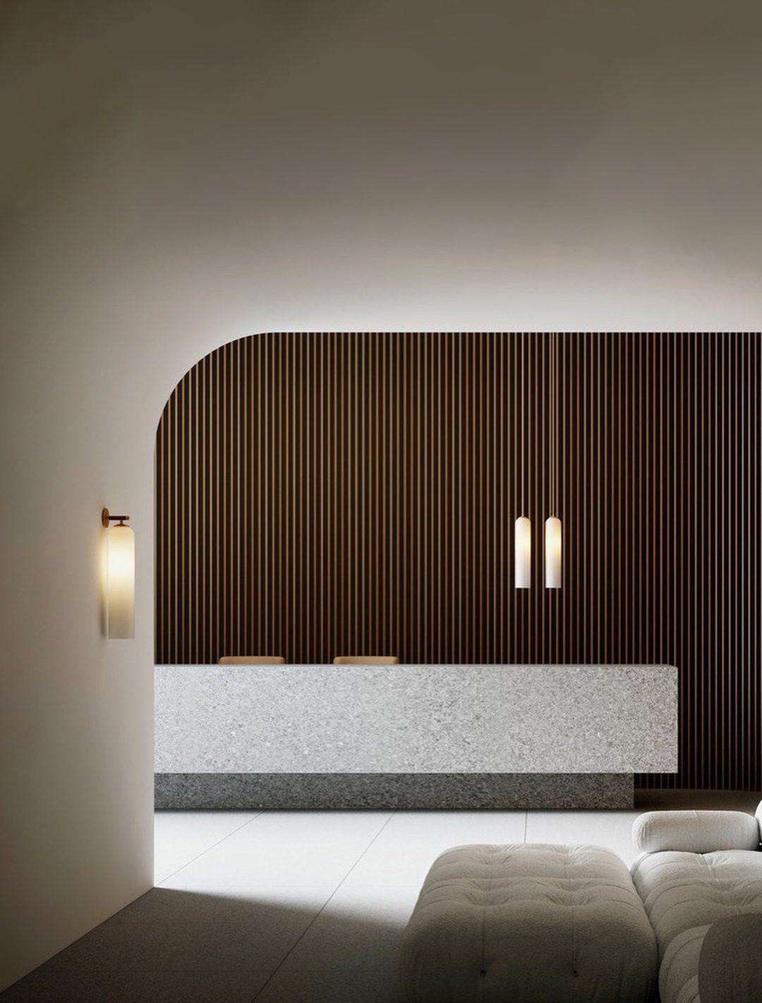 Clear Column Wall Light