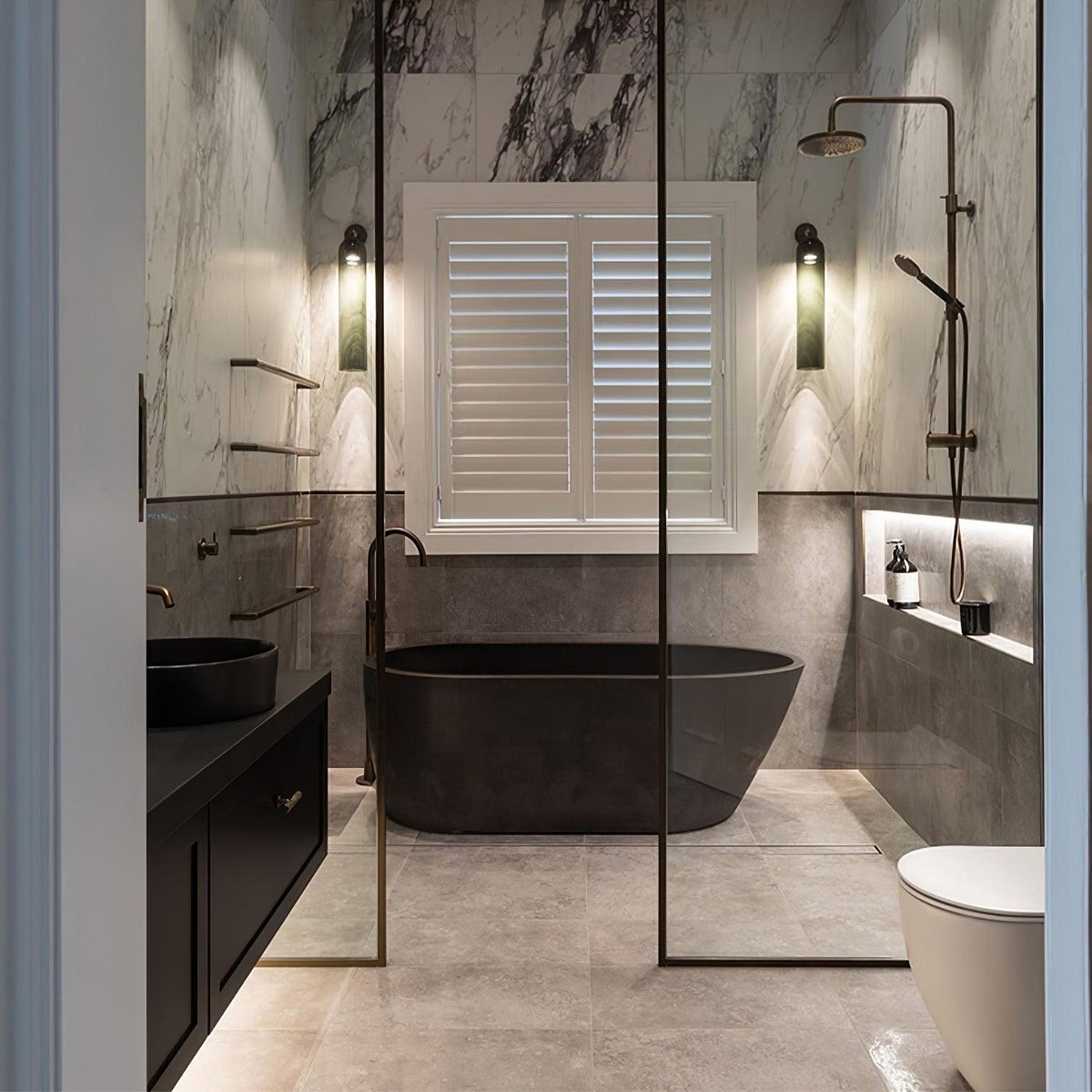 Clear Column Wall Light