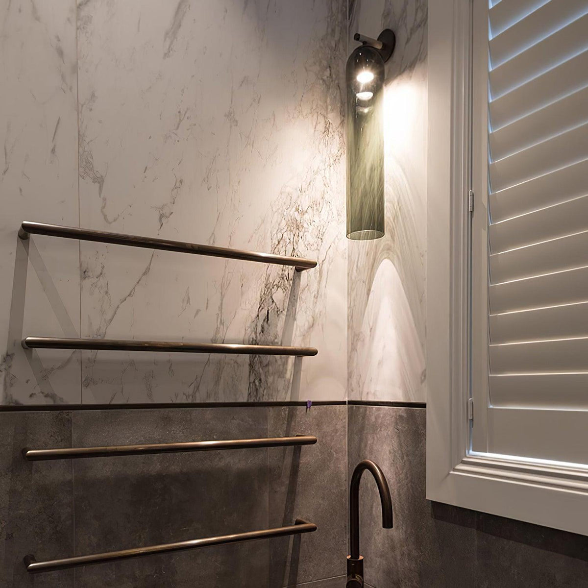 Clear Column Wall Light