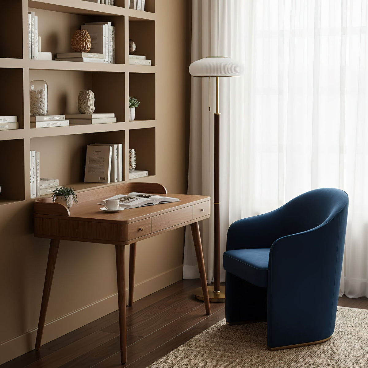 Reed Canopy Floor Lamp