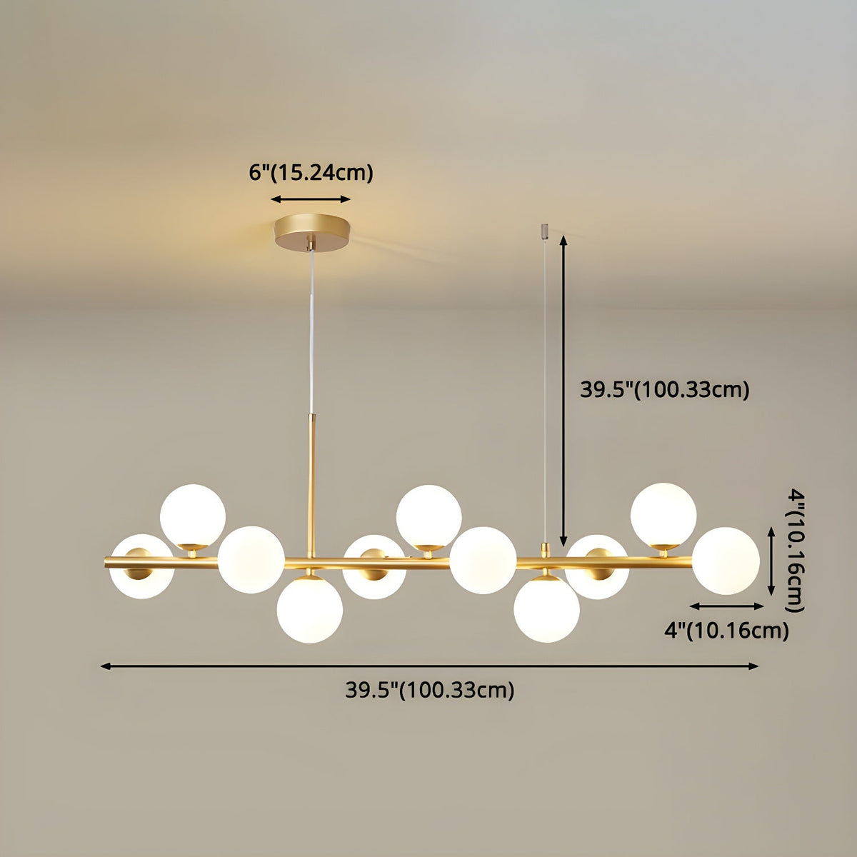 Smoke Linear Chandelier