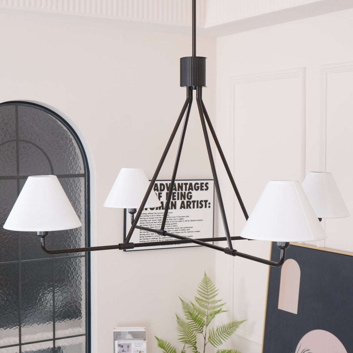 Angle Fabric Chandelier