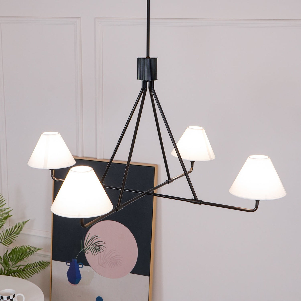 Angle Fabric Chandelier