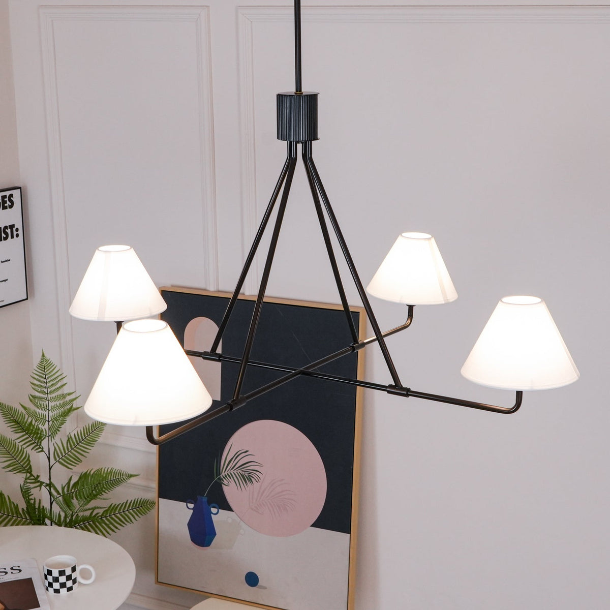 Angle Fabric Chandelier