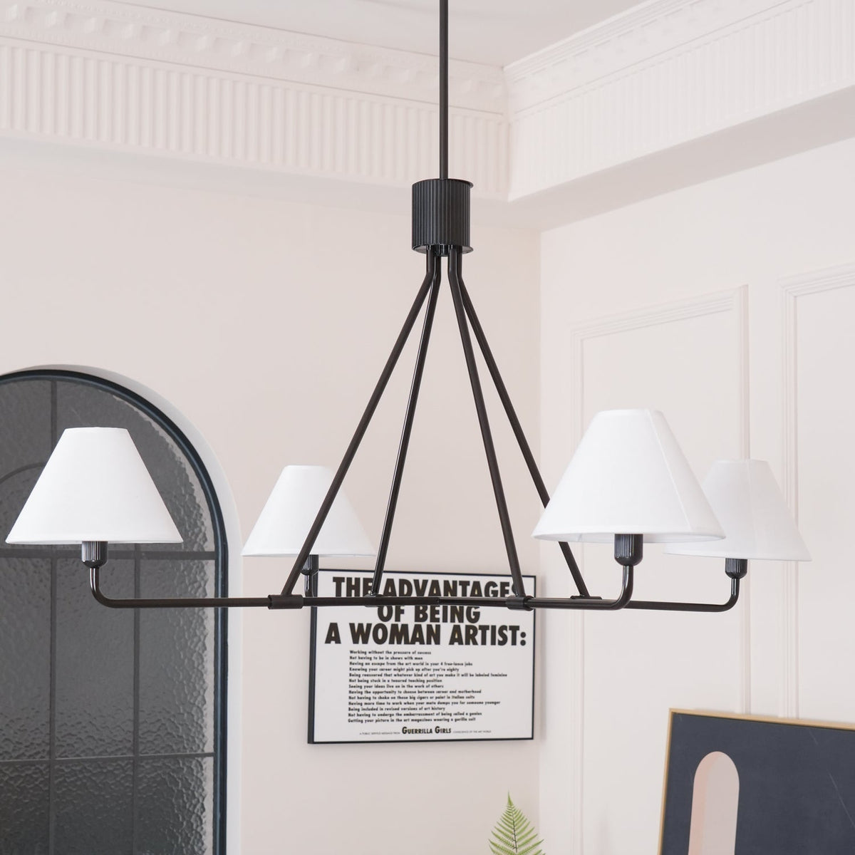 Angle Fabric Chandelier