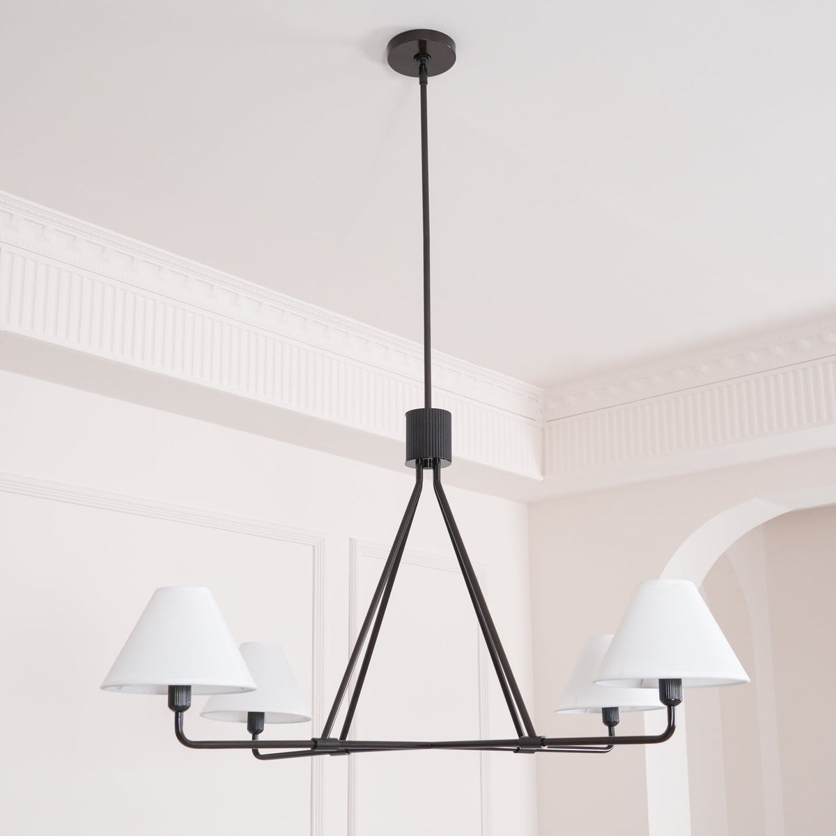 Angle Fabric Chandelier
