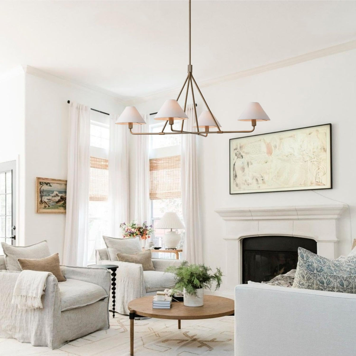 Angle Fabric Chandelier