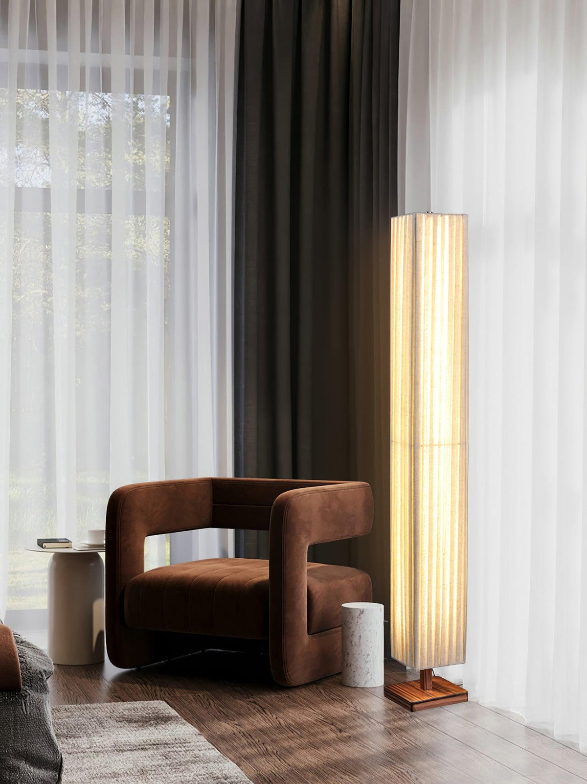 Flute Column Floor Lamp