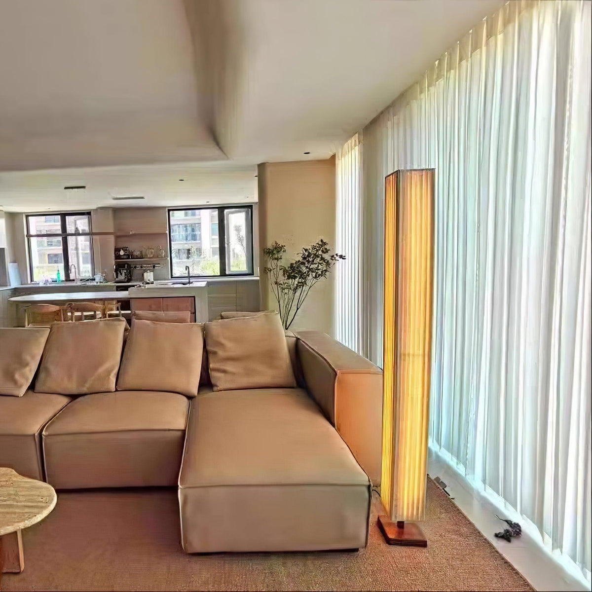 Flute Column Floor Lamp