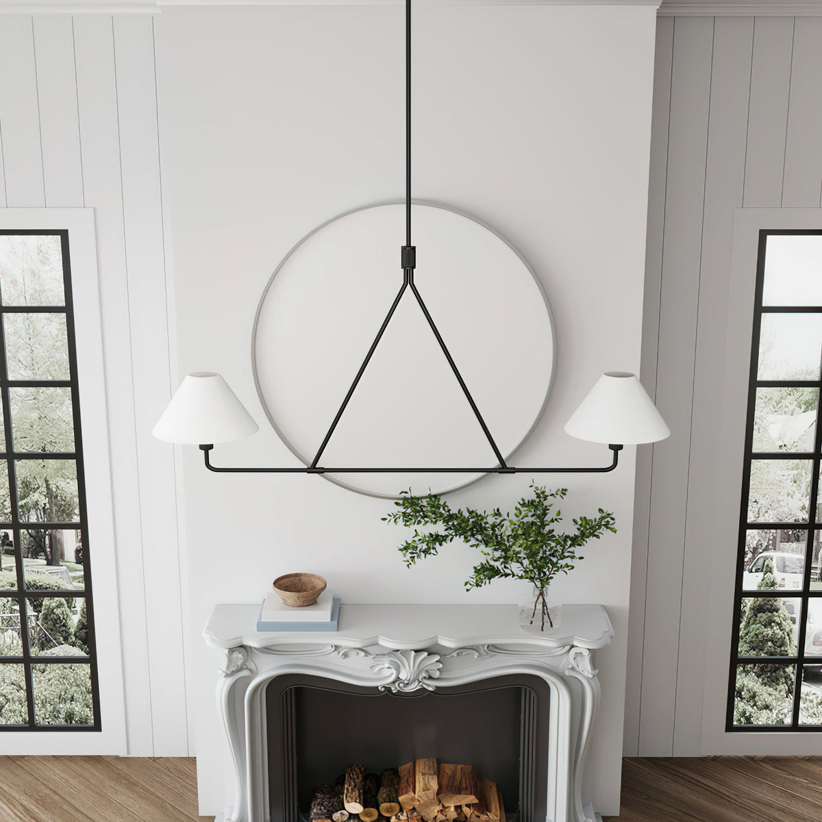 Angle Fabric Chandelier