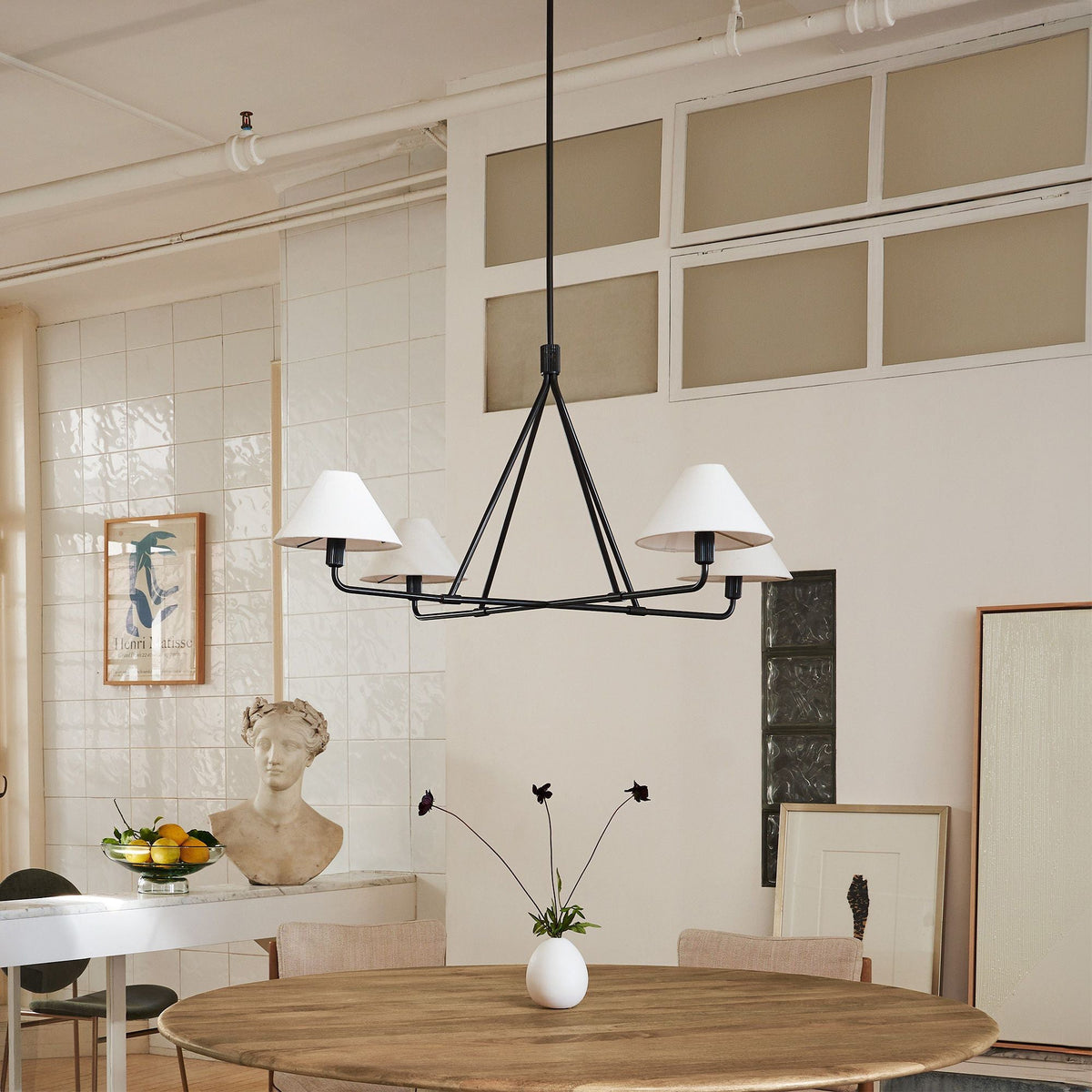 Angle Fabric Chandelier