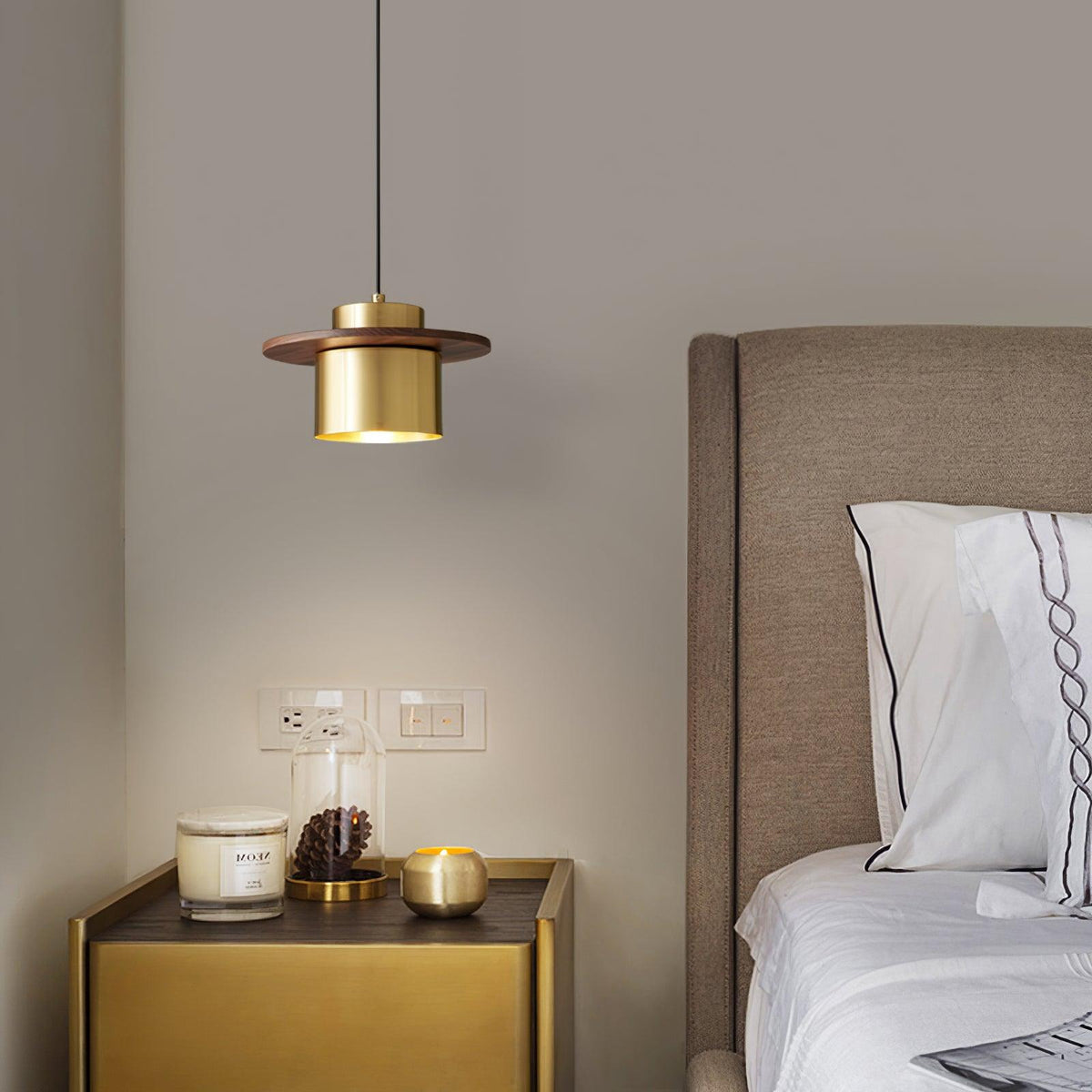 Crown Timber Pendant Light