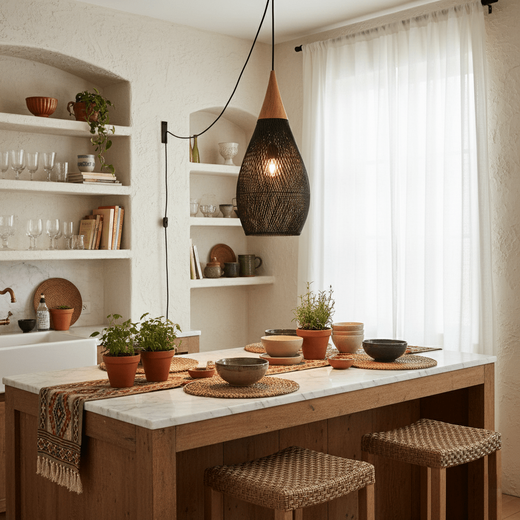 Woven Swag Pendant Light