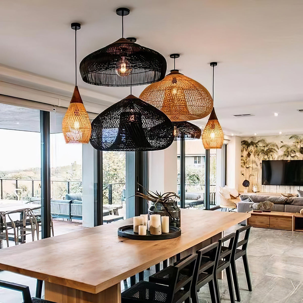 Woven Swag Pendant Light