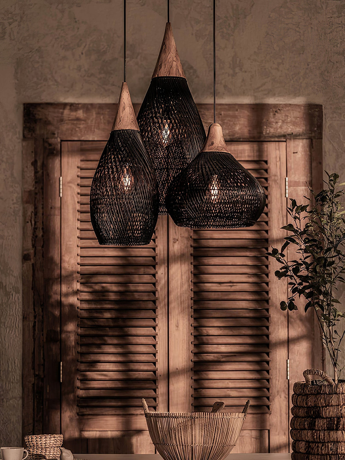 Woven Swag Pendant Light