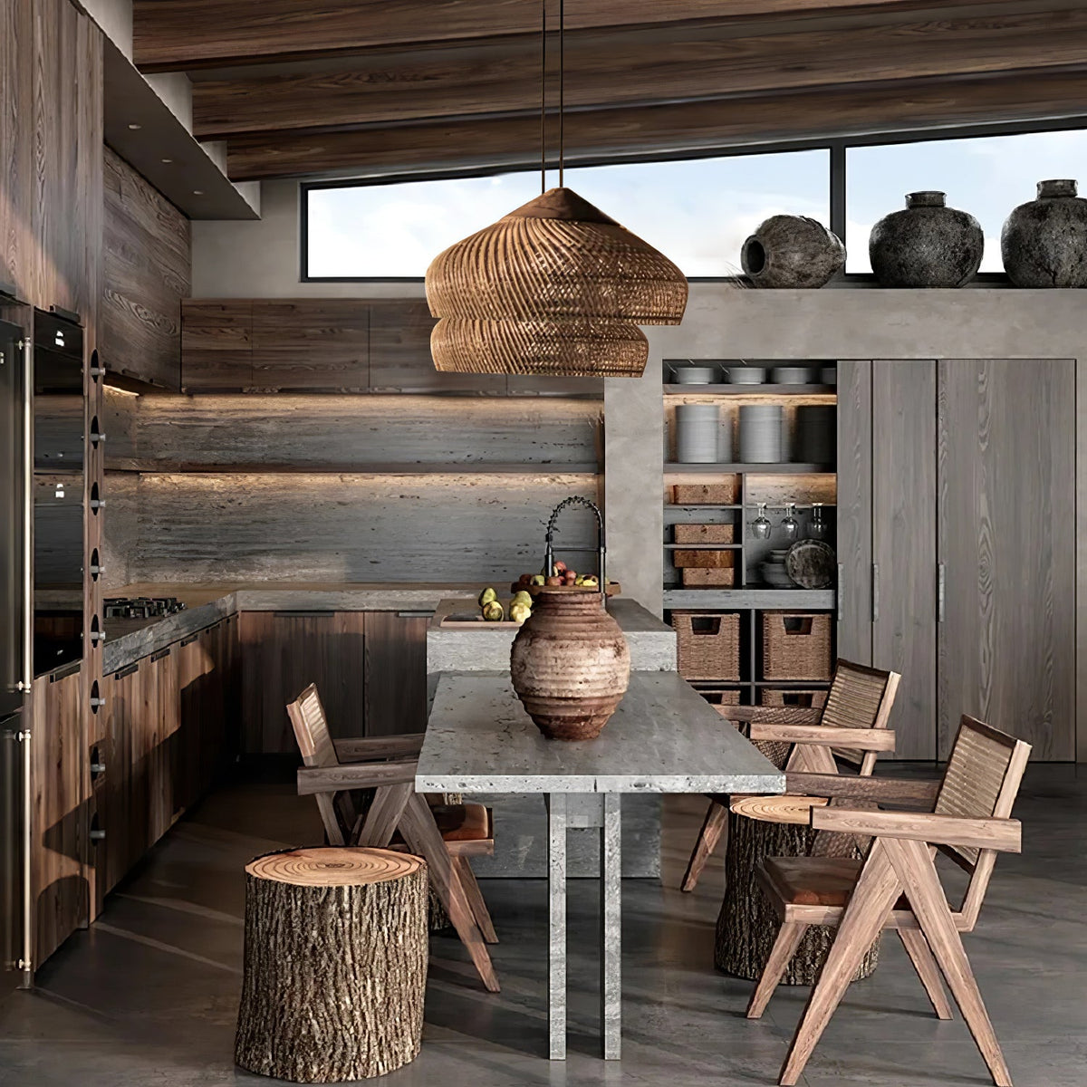 Woven Swag Pendant Light