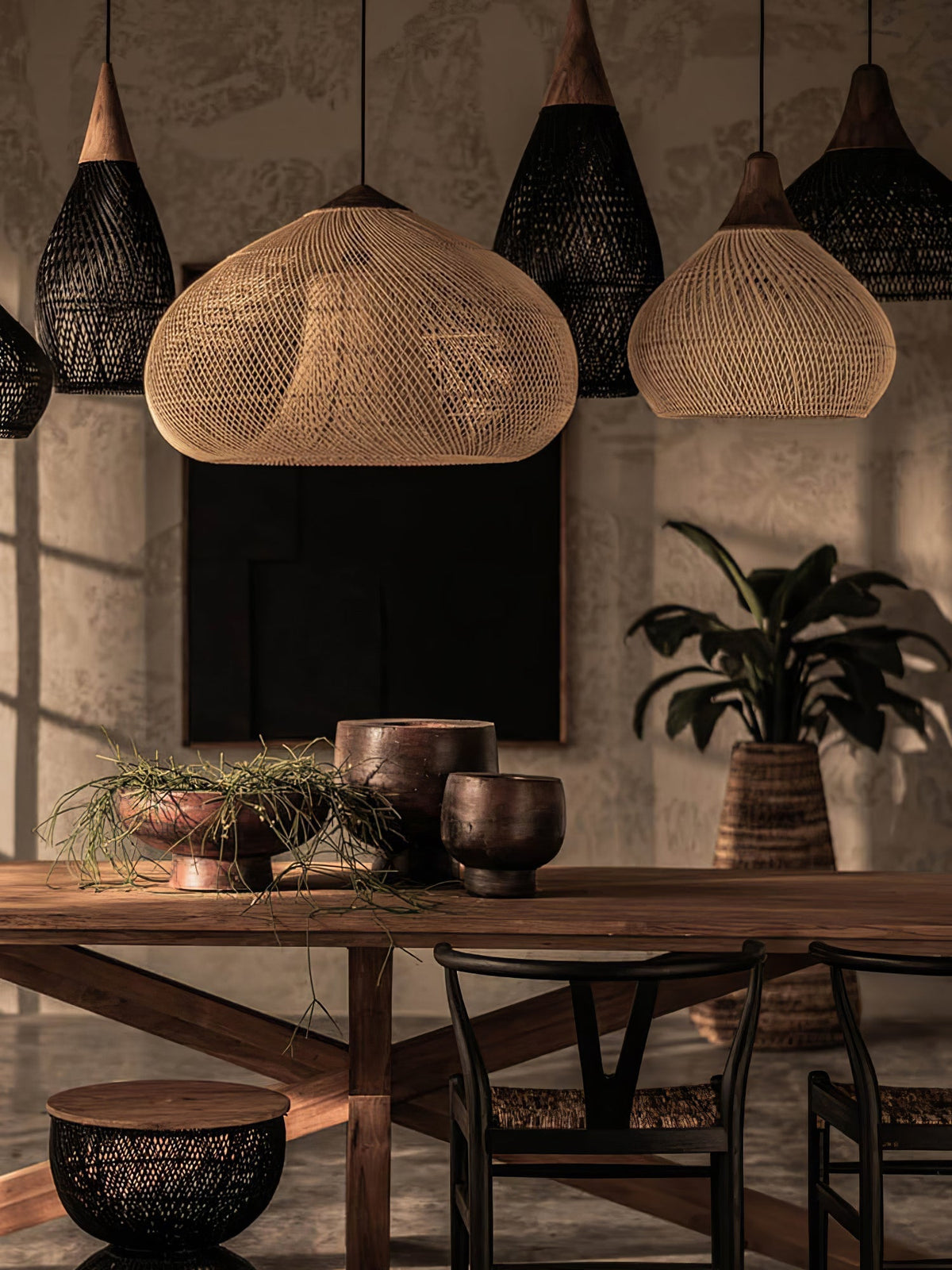 Woven Swag Pendant Light