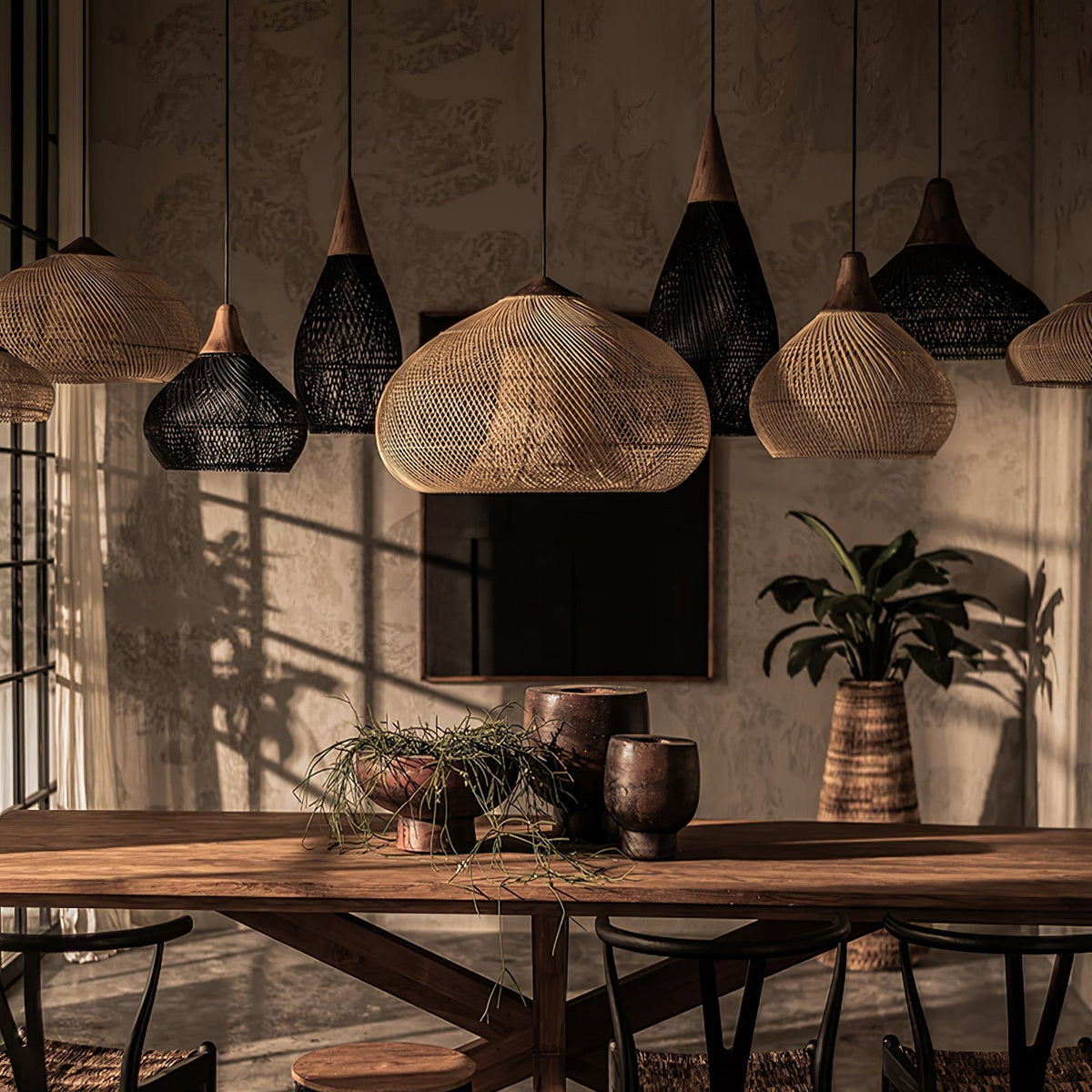 Woven Swag Pendant Light