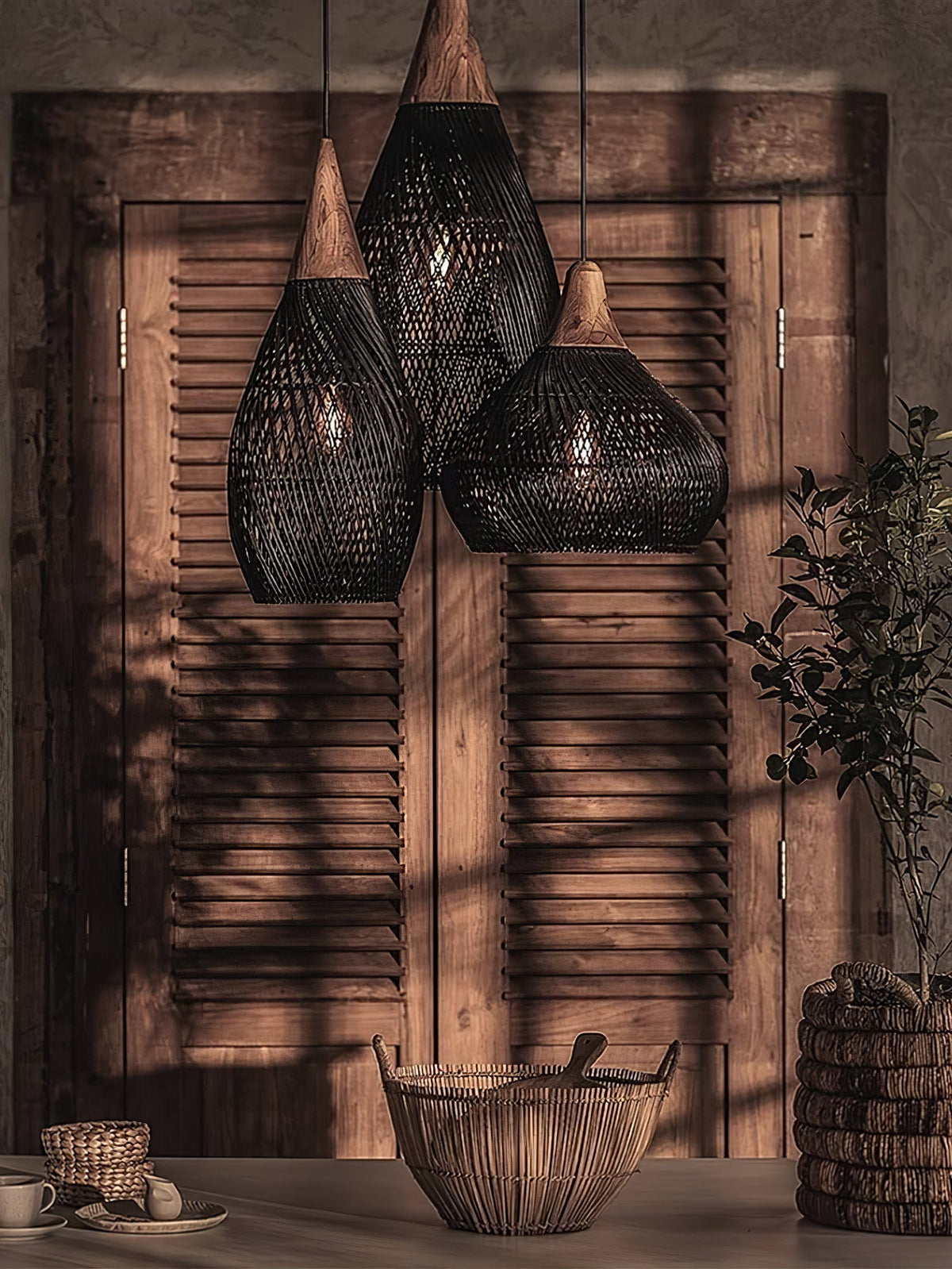 Woven Swag Pendant Light