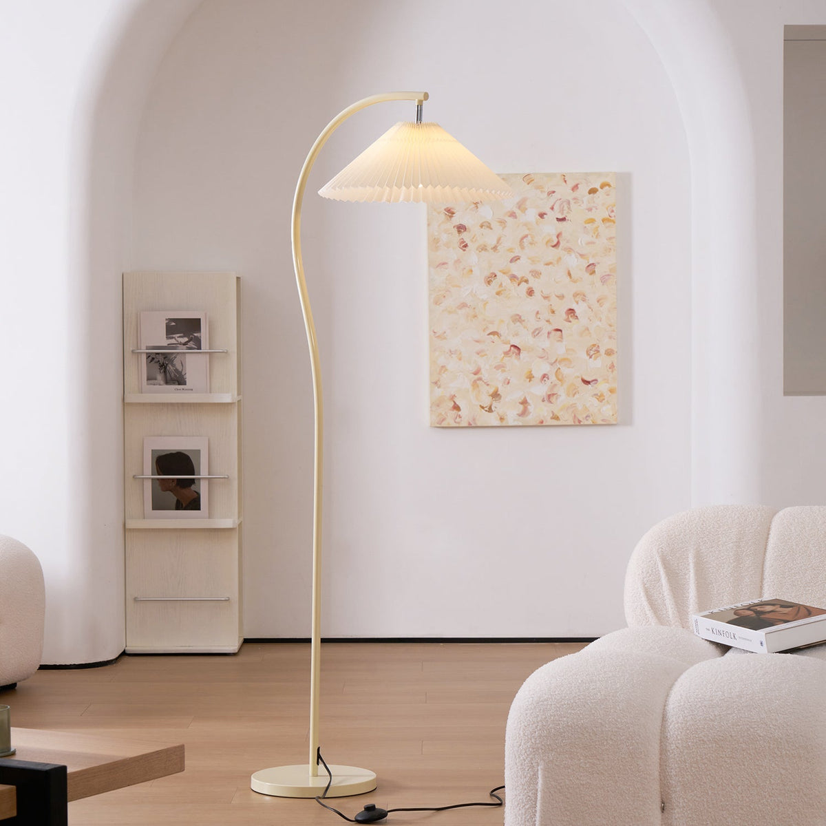 Arc Pleat Floor Lamp