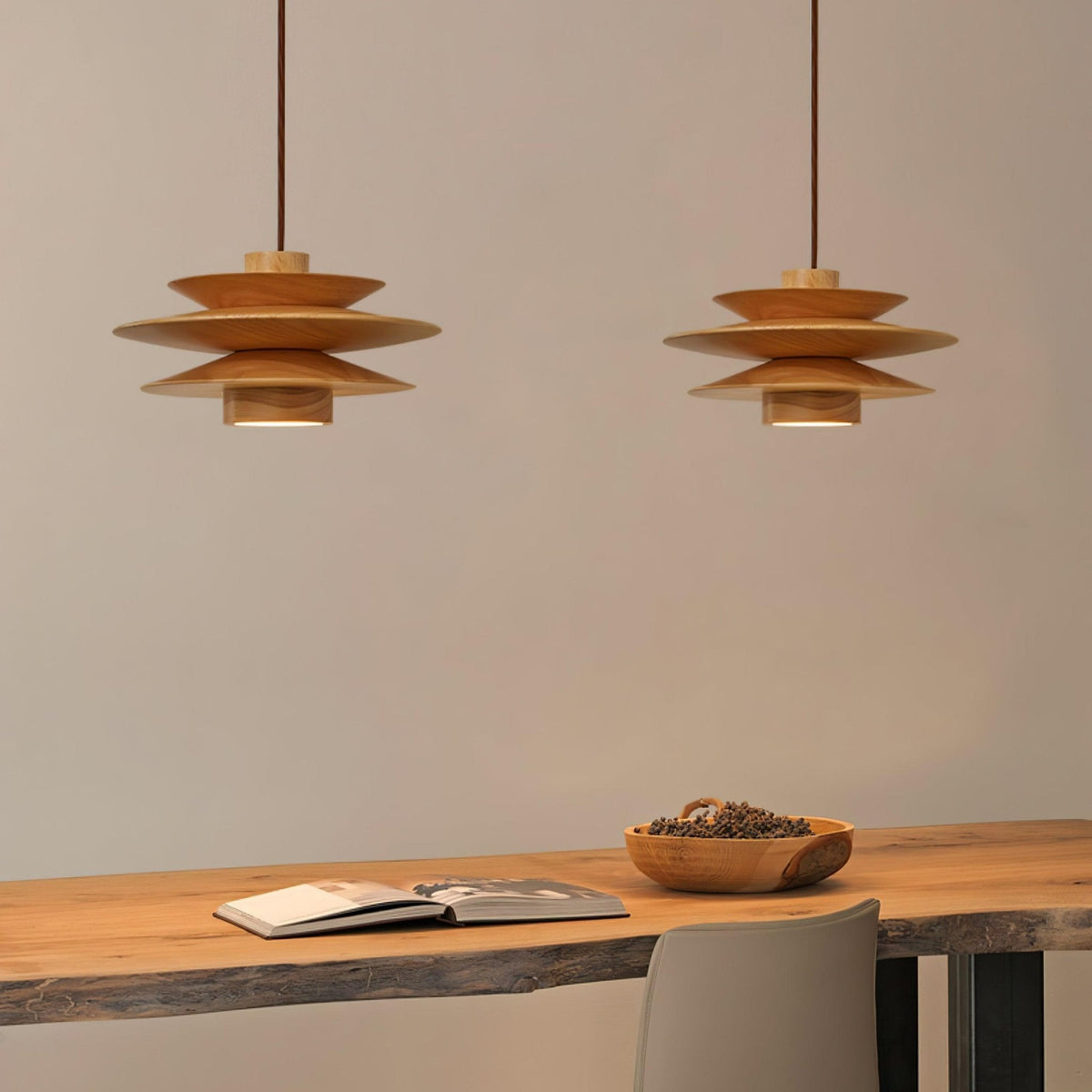 Tier Timber Pendant Light