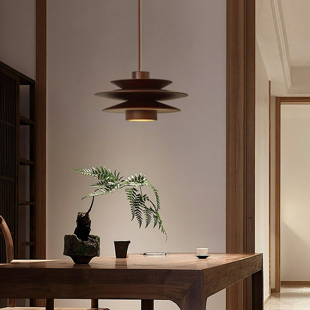 Tier Timber Pendant Light