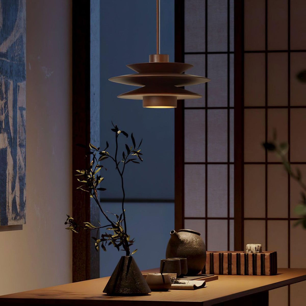 Tier Timber Pendant Light