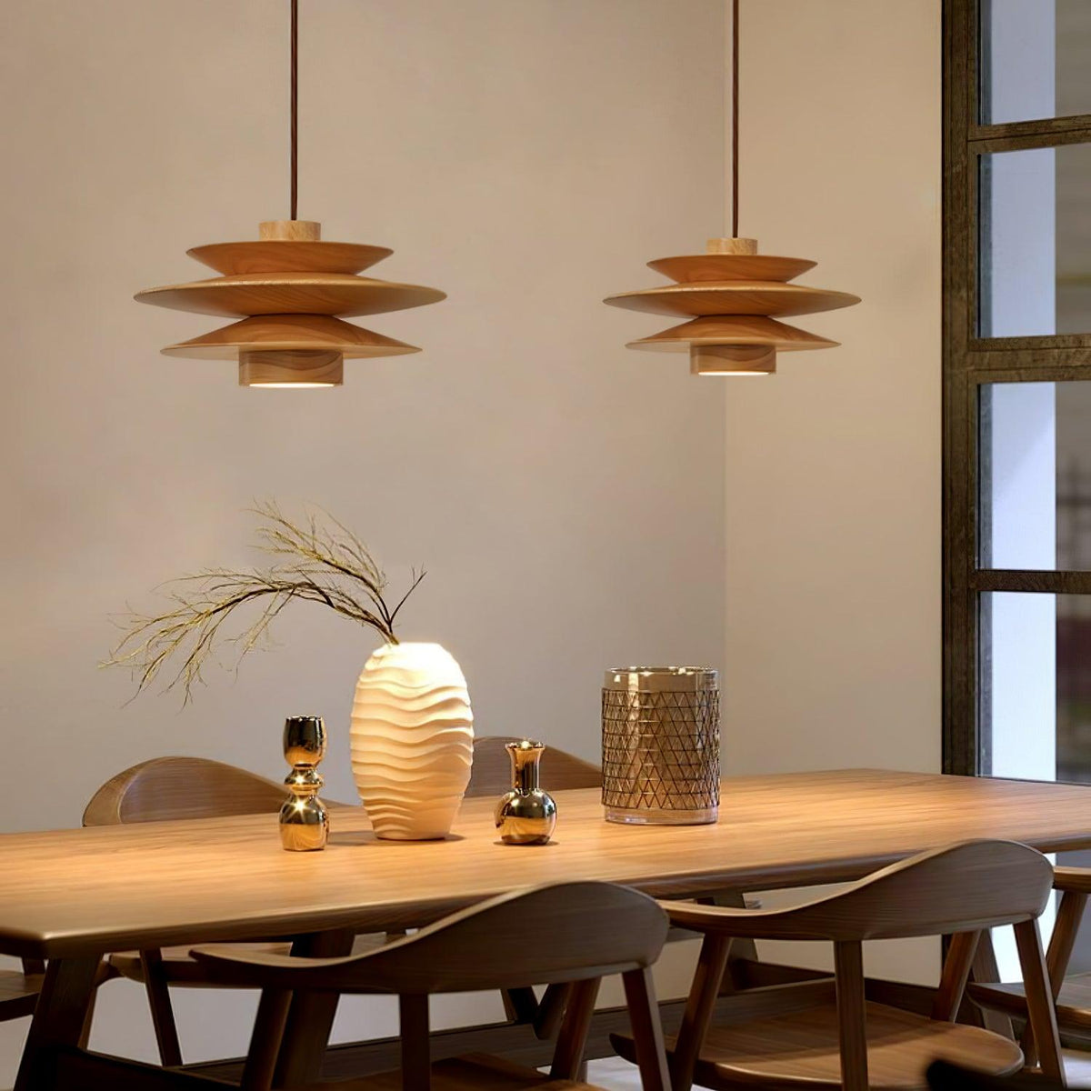 Tier Timber Pendant Light