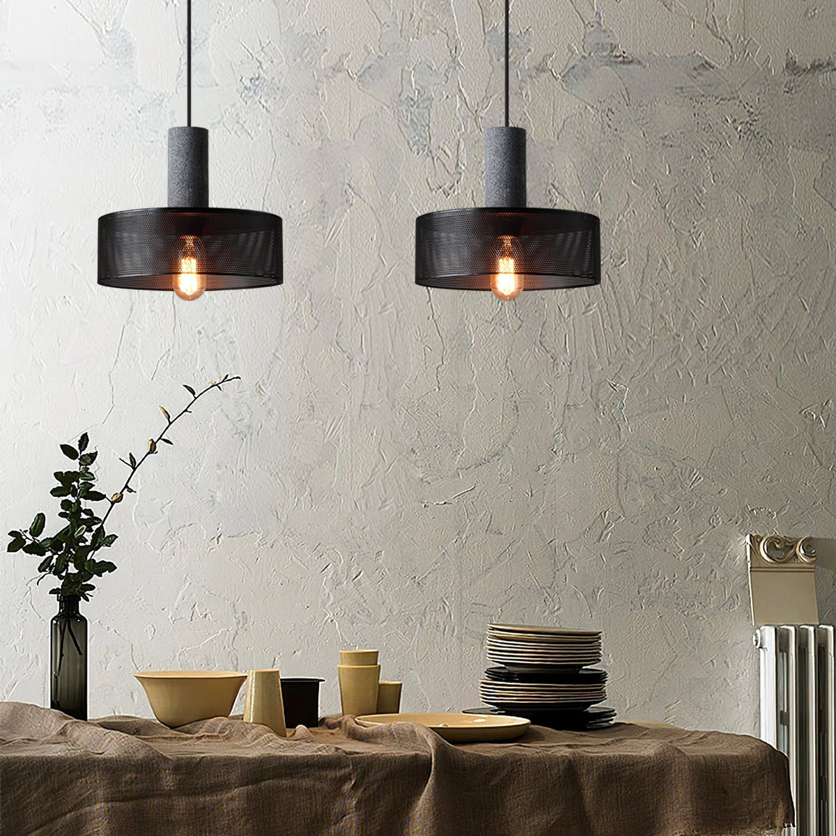 Mesh Cylinder Pendant Light