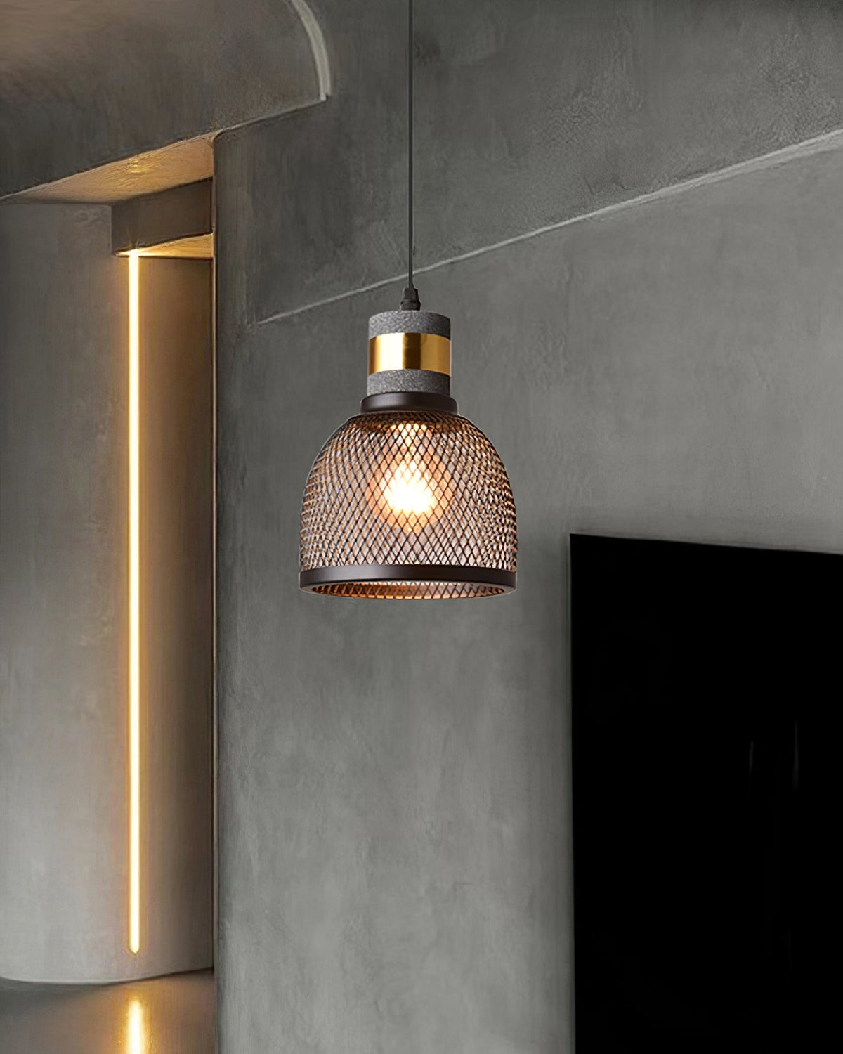 Mesh Cylinder Pendant Light