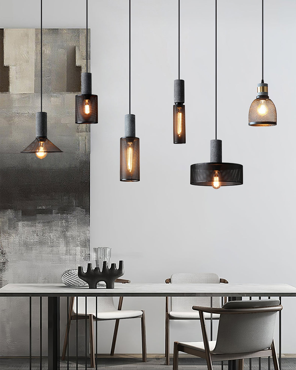 Mesh Cylinder Pendant Light