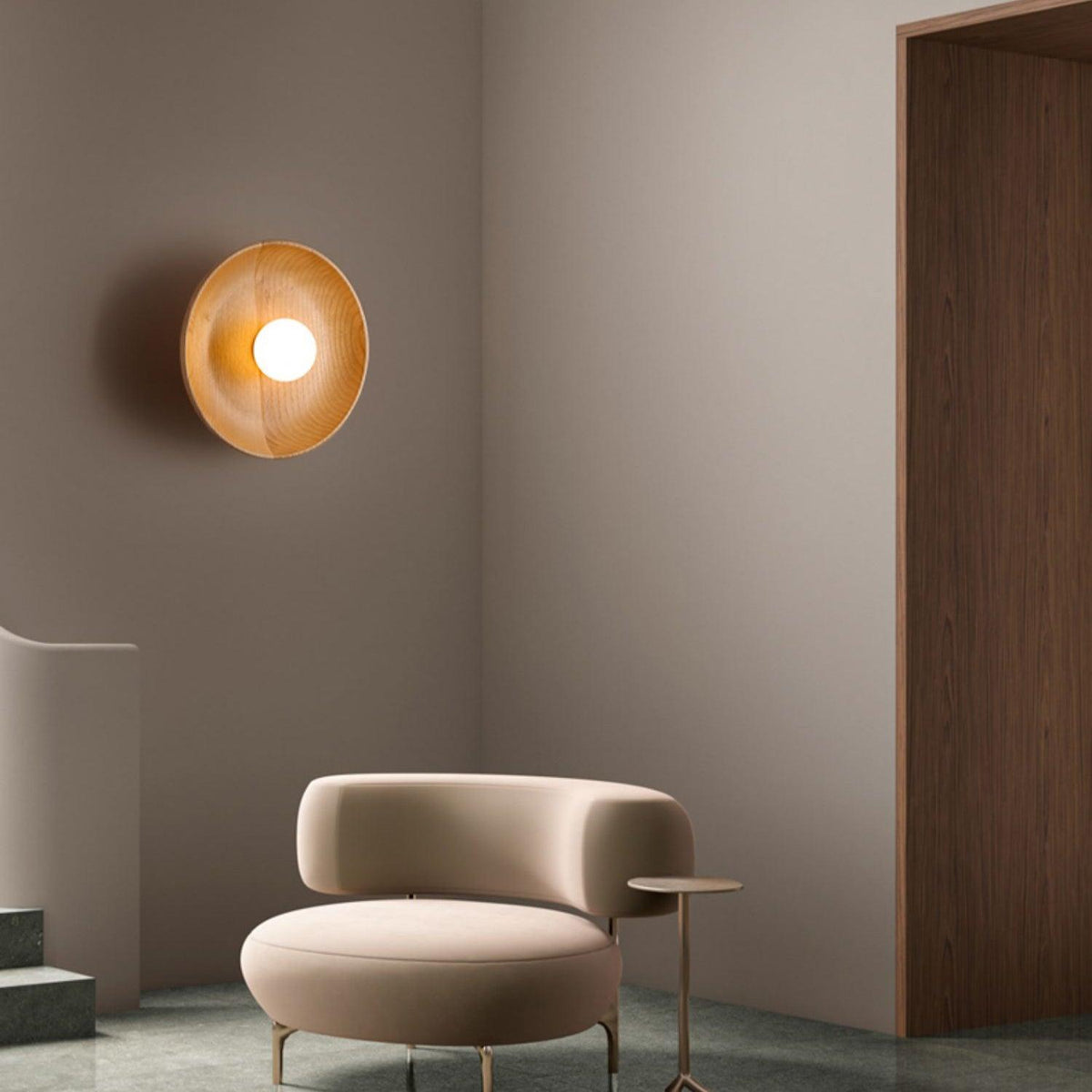 Timber Halo Wall Light