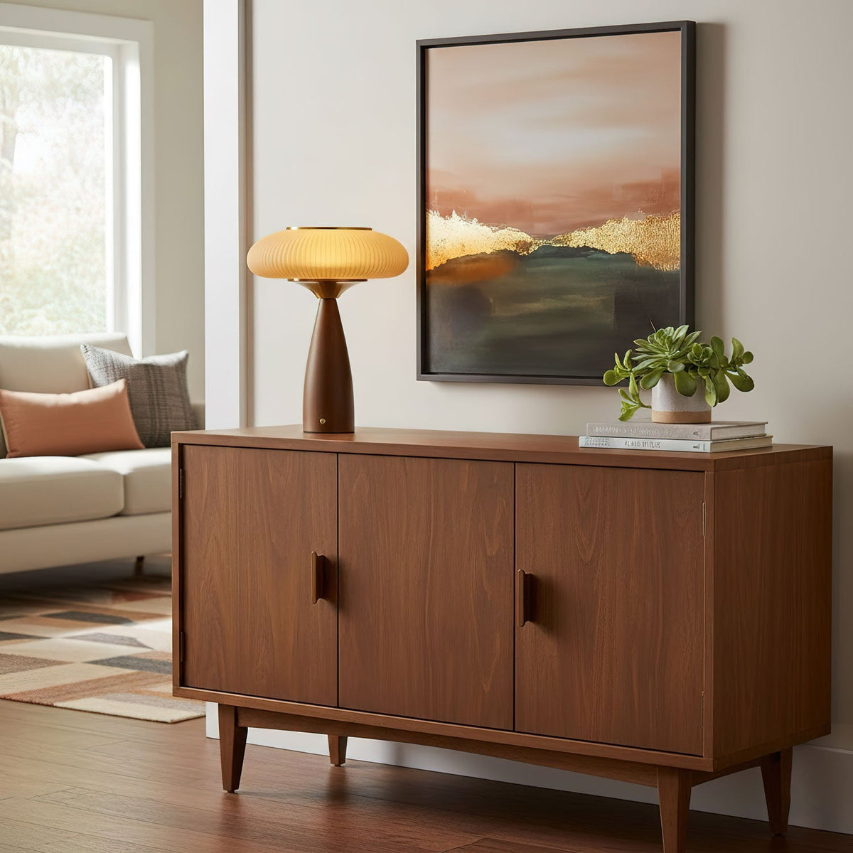 Reed Timber Table Lamp