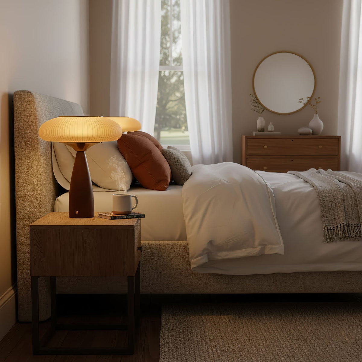 Reed Timber Table Lamp