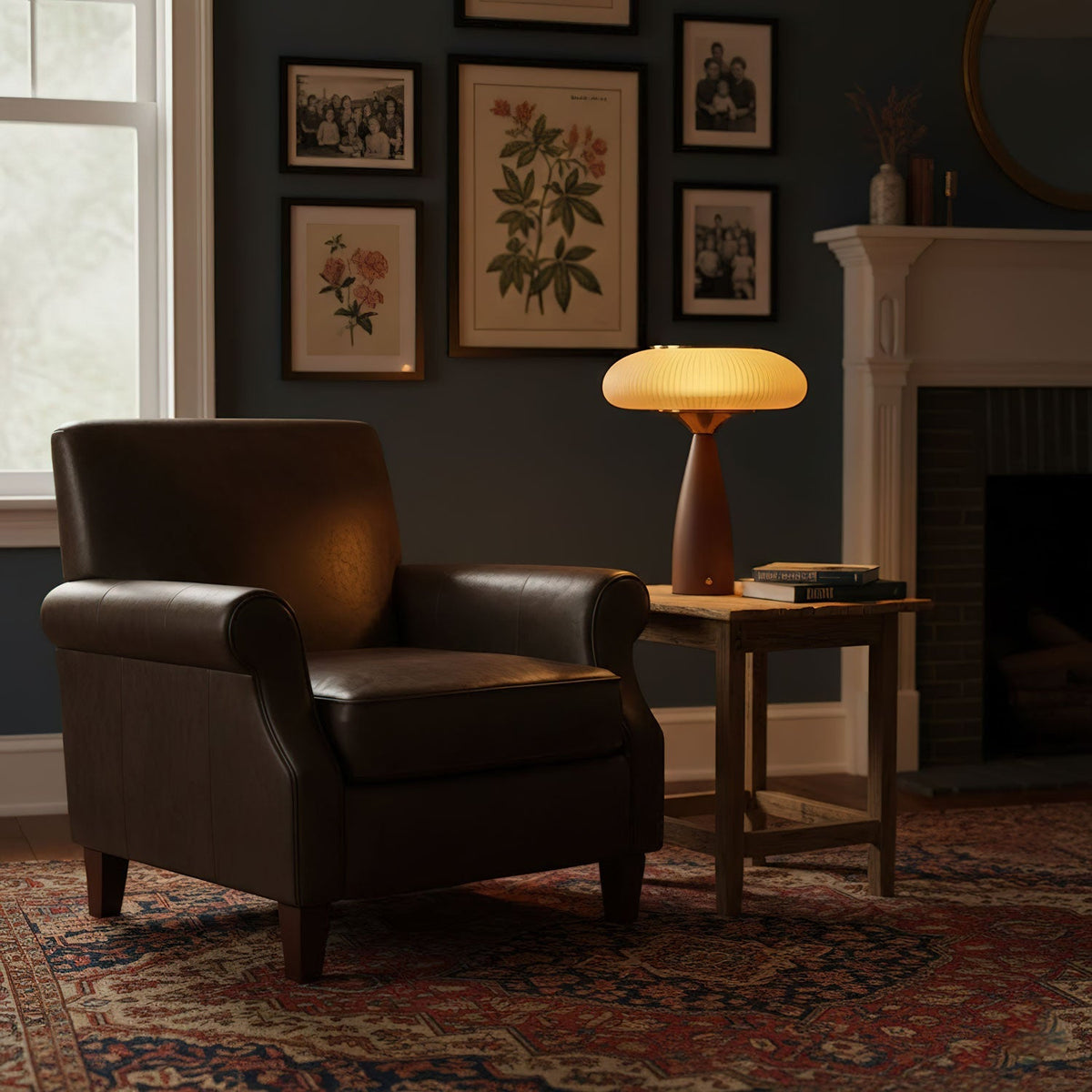 Reed Timber Table Lamp