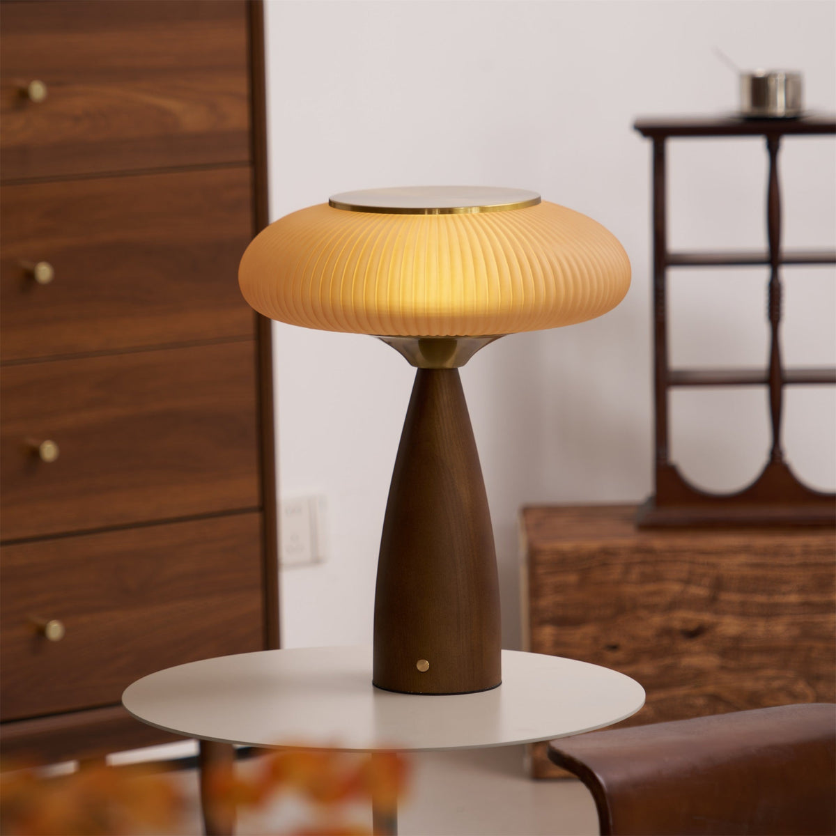Reed Timber Table Lamp