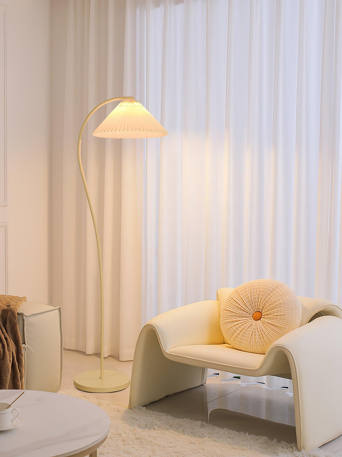 Arc Pleat Floor Lamp