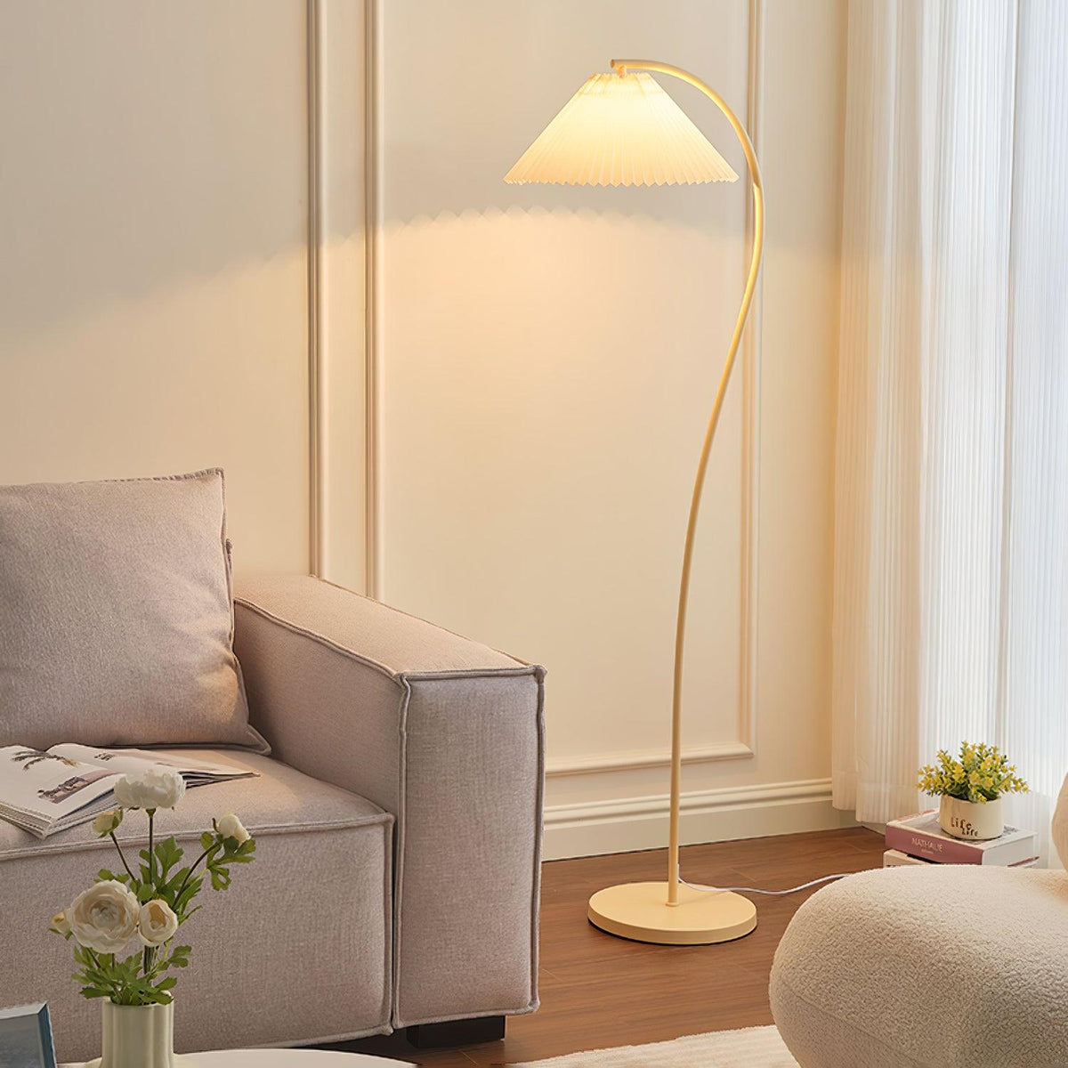 Arc Pleat Floor Lamp