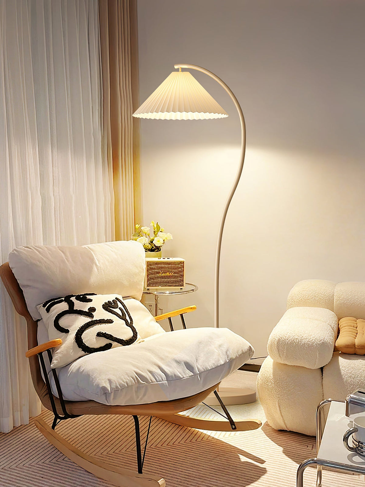 Arc Pleat Floor Lamp