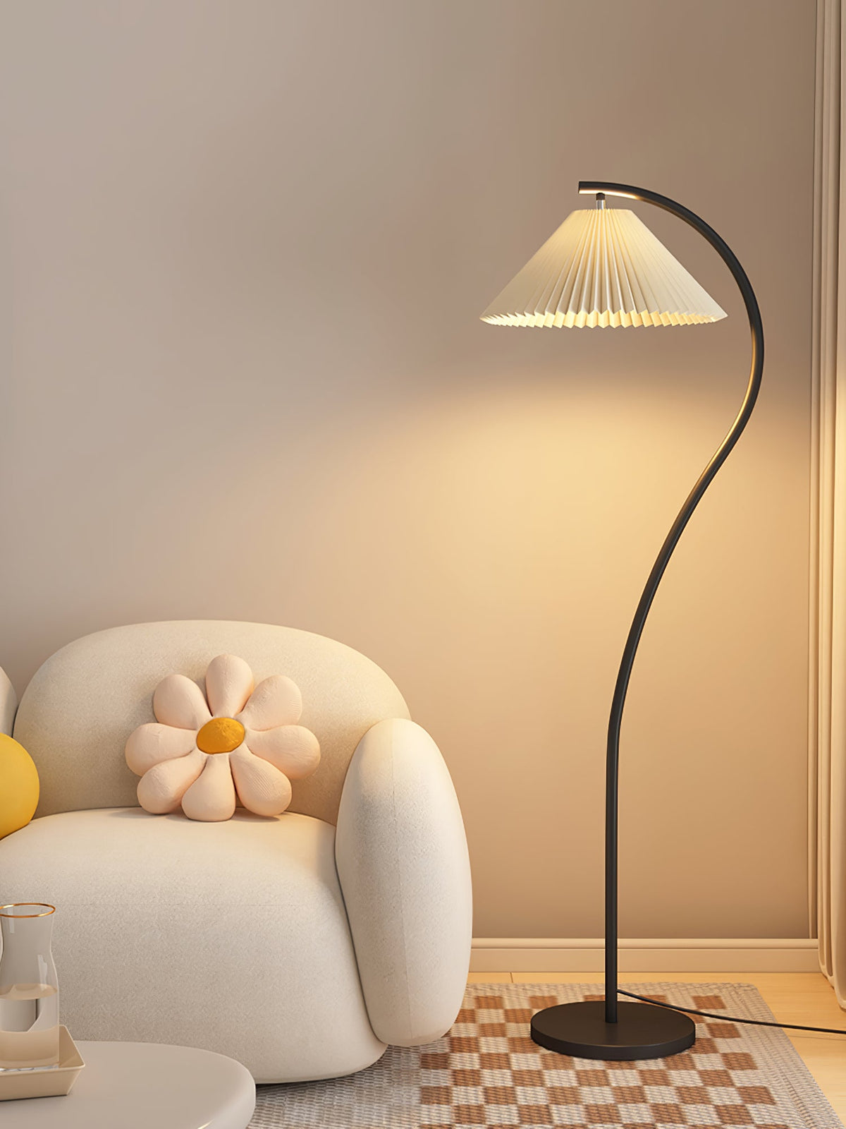 Arc Pleat Floor Lamp