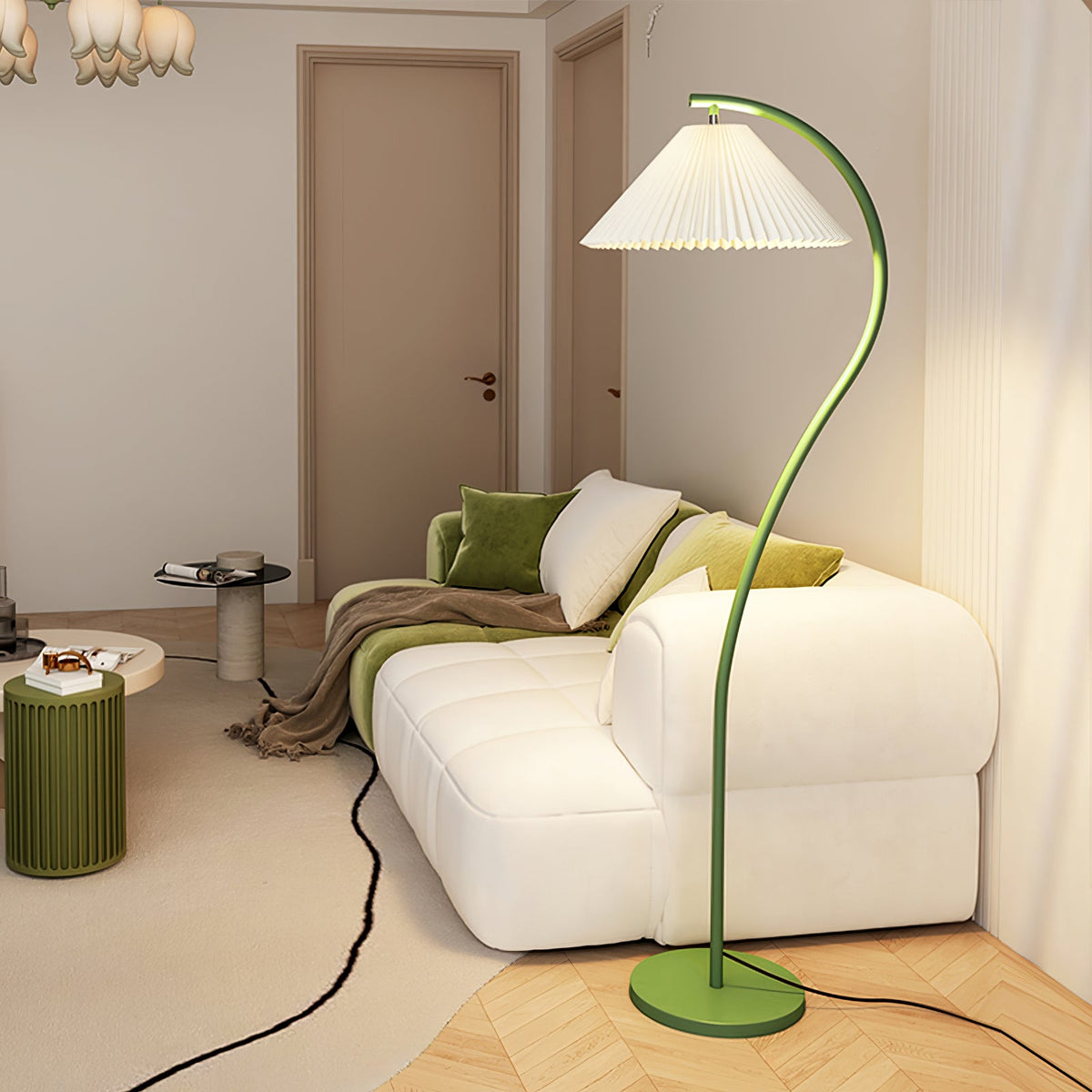 Arc Pleat Floor Lamp