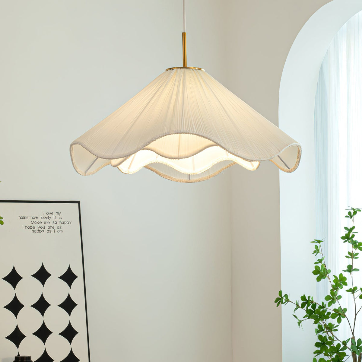 Fold Fabric Pendant Light