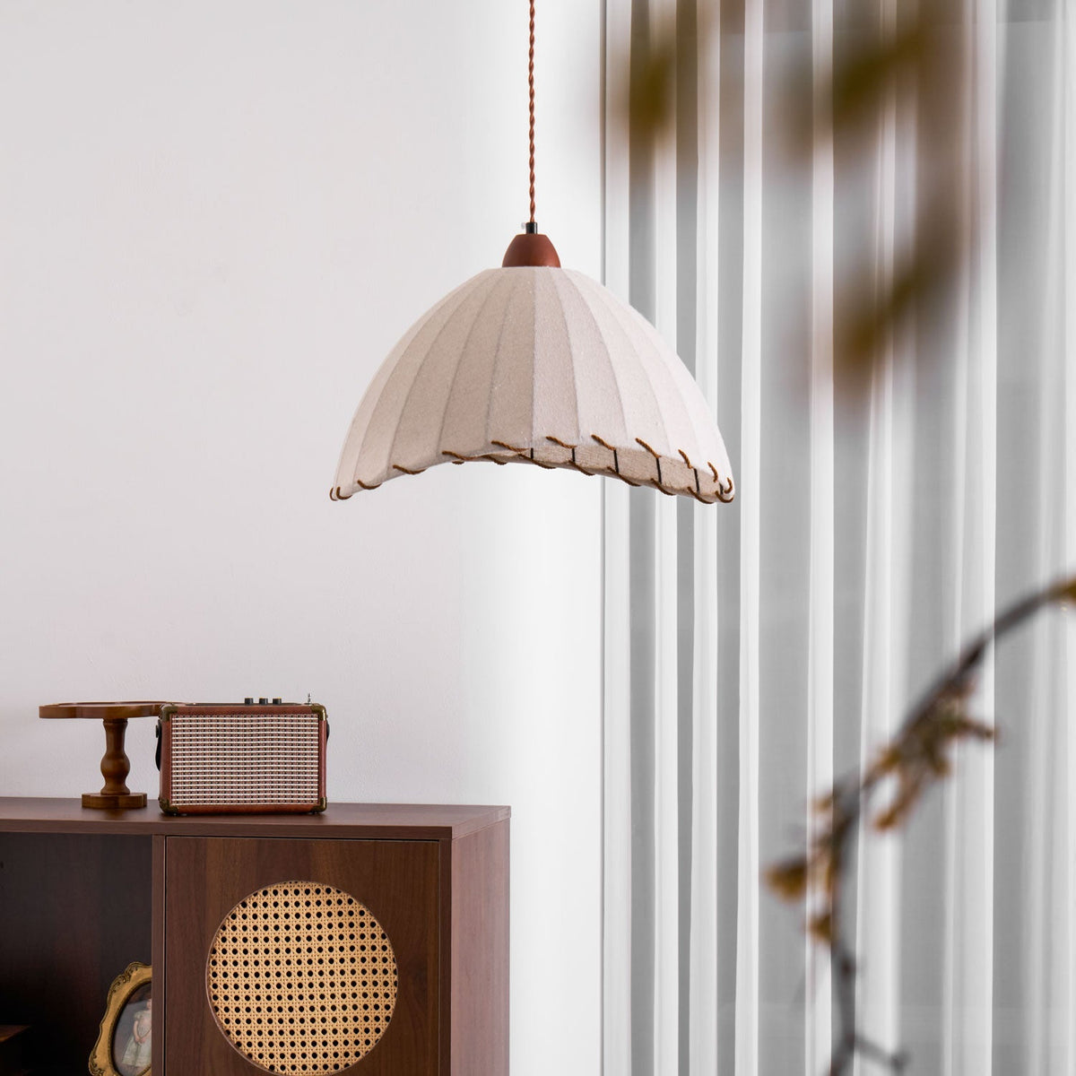 Woven Bell Pendant Light