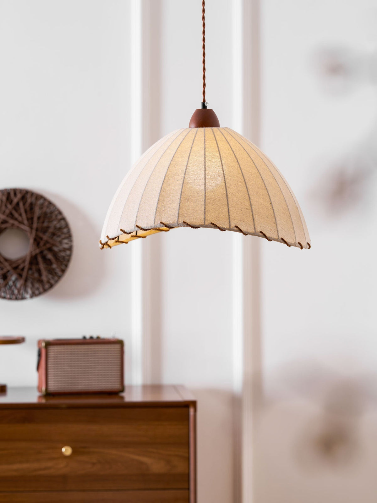 Woven Bell Pendant Light