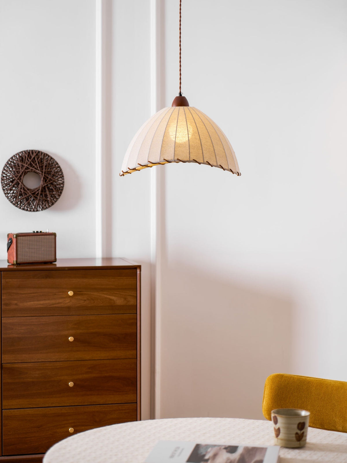 Woven Bell Pendant Light