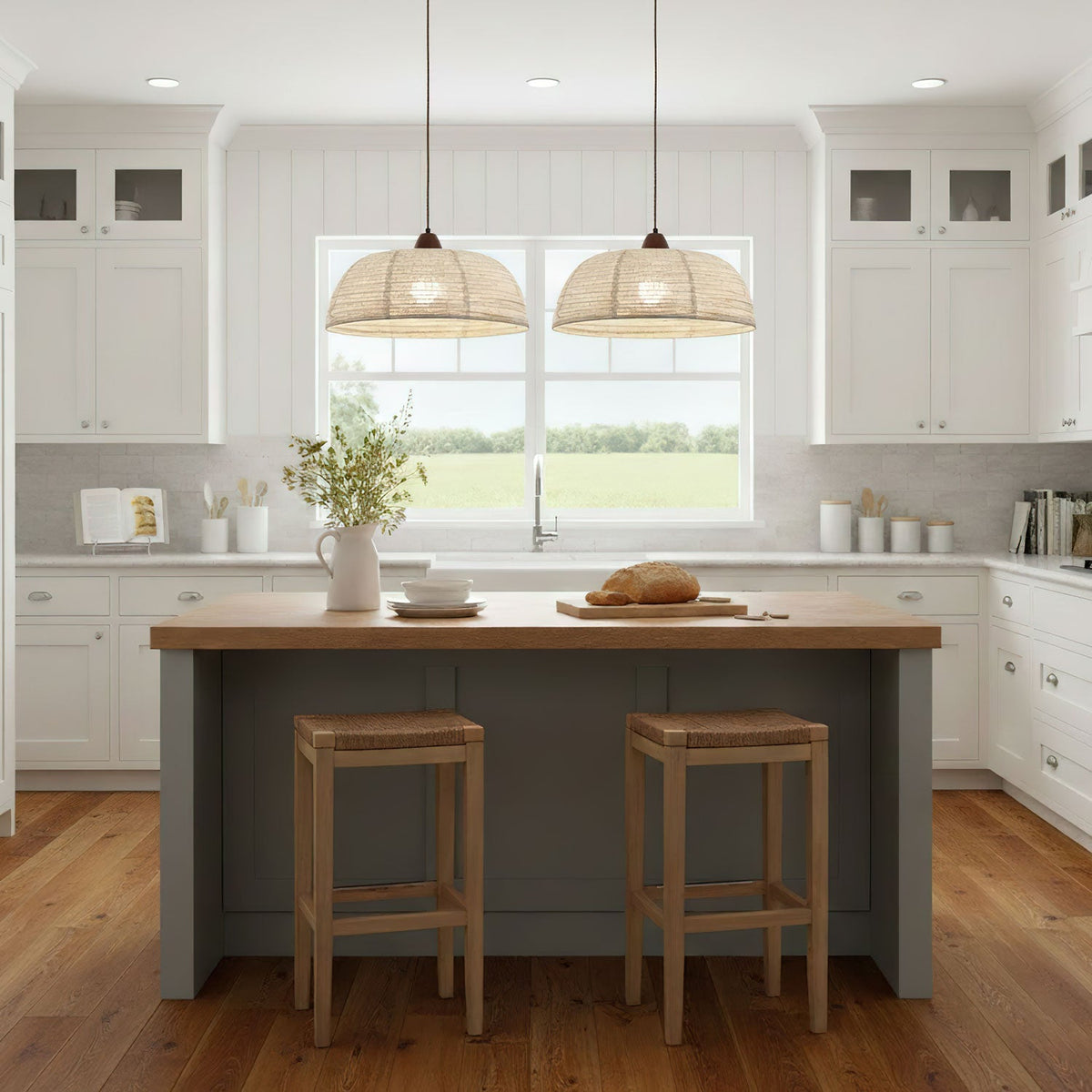 Woven Bell Pendant Light